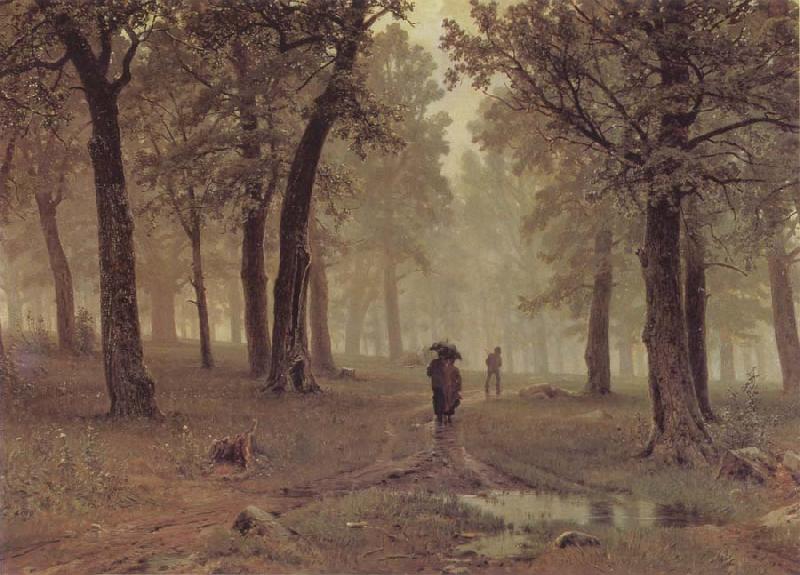 Ivan Shishkin Rain in an Oak Forest France oil painting art